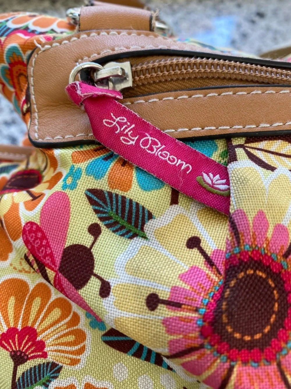 LILY BLOOM Landon Busy Bee Floral Printed Satchel Bag